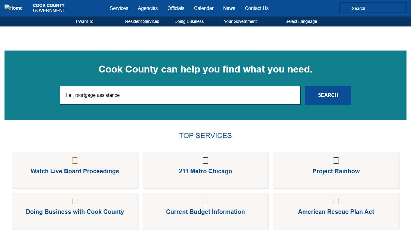 Cook County Government, Illinois Cook County