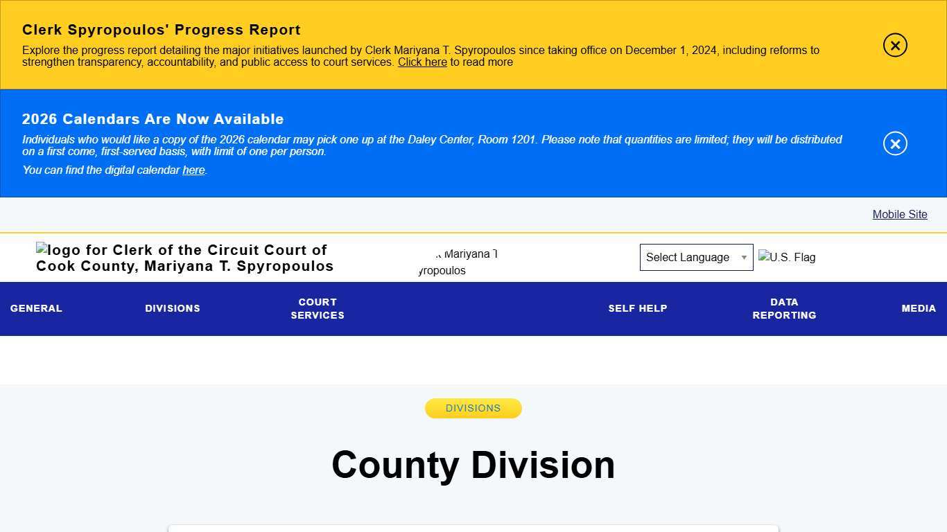 County Division Clerk of the Circuit Court of Cook County